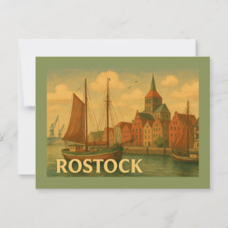 Rostock Deutschland Stadt Kunst Postkarte