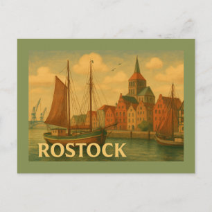 Rostock Deutschland Stadt Kunst Postkarte