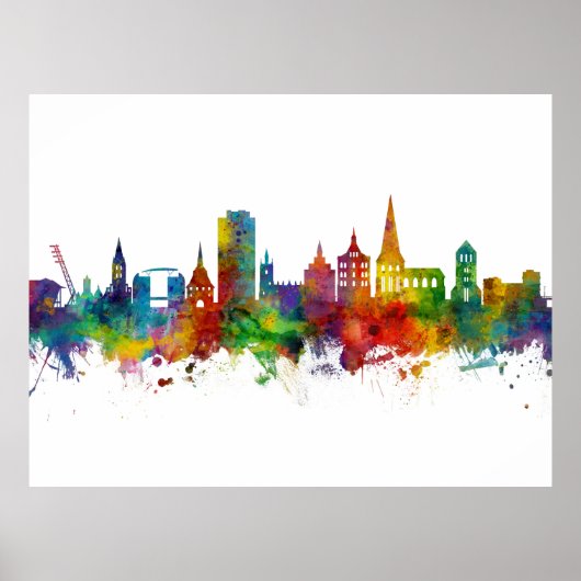 Rostock Germany Skyline Poster (Vorne)