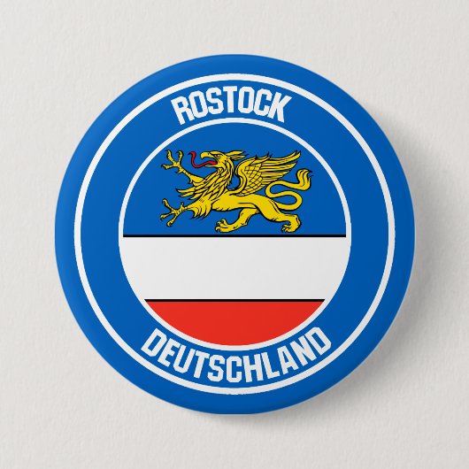 Rostock Round Emblem Button (Vorderseite)
