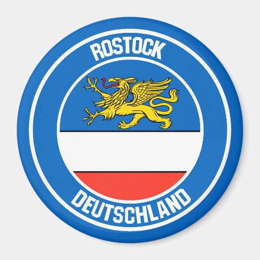 Rostock Round Emblem Magnet (Vorne)