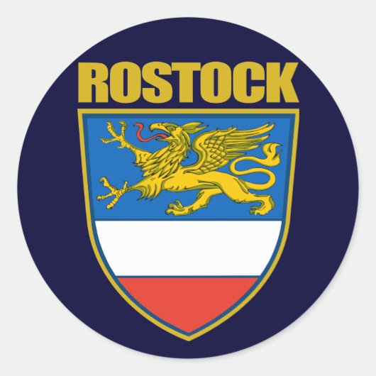 Rostock Runder Aufkleber (Vorderseite)