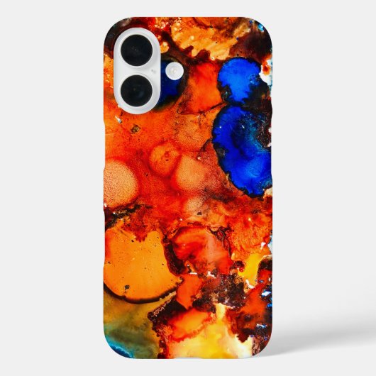 Rostorange abstrakte Kunstfarbe Case-Mate iPhone Hülle (Rückseite)