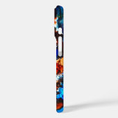 Rostorange abstrakte Kunstfarbe Case-Mate iPhone Hülle (Rückseite / Links)