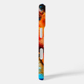 Rostorange abstrakte Kunstfarbe Case-Mate iPhone Hülle (Rückseite / Rechts)