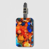 Rostorange abstrakte Kunstfarbe Gepäckanhänger (Vorderseite Vertikal)