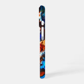 Rostorange abstrakte Kunstfarbe iPhone 16 Hülle (Linke Seite)