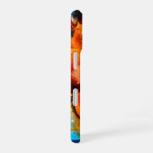 Rostorange abstrakte Kunstfarbe iPhone 16 Hülle (Rechte Seite)
