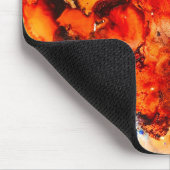 Rostorange abstrakte Kunstfarbe Mousepad (Ecke)
