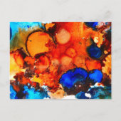 Rostorange abstrakte Kunstfarbe Postkarte (Vorderseite)