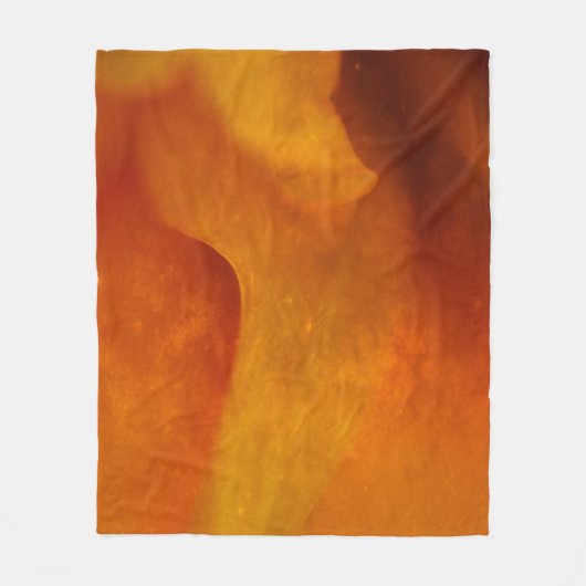 Rostorange Fleecedecke (Vorderseite)