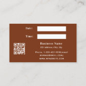 Rostorange-Logo-Terminkarte Rabattkarte (Rückseite)