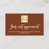 Rostorange-Logo-Terminkarte Rabattkarte (Vorderseite)