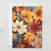 Rostorange, Senfgelb und Braun-Hochzeit Einladung (Rückseite)