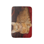 Rostorange Tabby-Katzen-Lächeln Badematte (Vorderseite Vertikal)