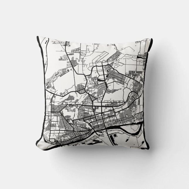 Rostov-on-Don Russia City Map Kissen (Vorderseite)