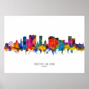 Rostov-on-Don Russia Skyline Poster