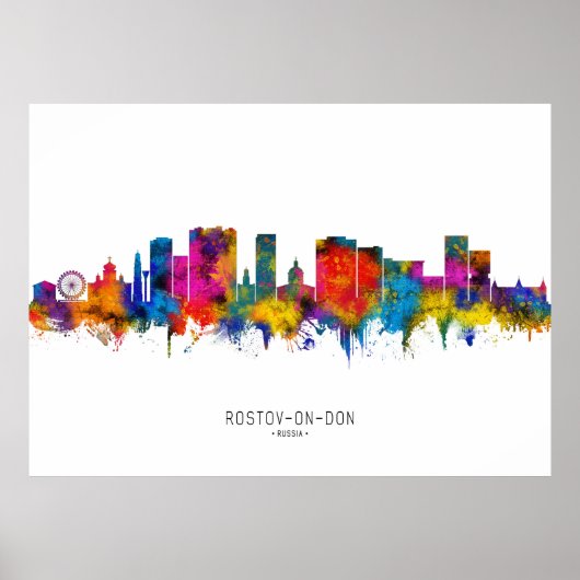 Rostov-on-Don Russia Skyline Poster (Vorne)