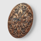 rostrelief aus Stahl Große Wanduhr (Winkel)