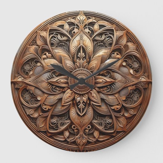 rostrelief aus Stahl Große Wanduhr (Vorderseite)
