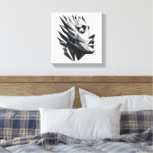 Rostro de mujer poligonal leinwanddruck (Insitu (Schlafzimmer))