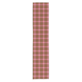 Rostrosa kariertes Tartan-Retro-Farb-Tischläufer Kurzer Tischläufer