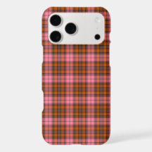 Rostrosa kariertes Tartan-Retro-Farben-iPhone-Case