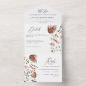 Rostrost terracotta florrosa Chic All In One Einladung (Innen Boden)