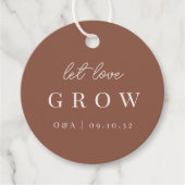 Rostrot | Gelassen Liebe Pflanze oder Saatgut anba Geschenkanhänger (Vorderseite)