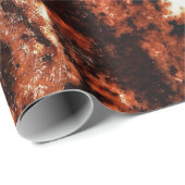 Rostrot Geschenkpapier (Rolleneckpunkt)
