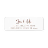 Rostrot | Moderne handgeschriebene Script-Rücksend (Vorne)