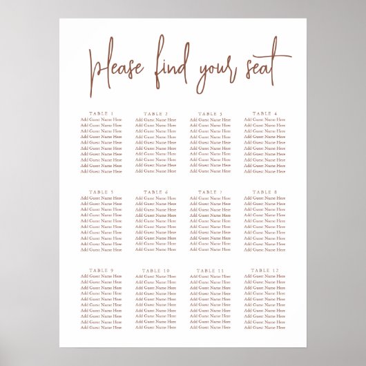 Rostrot | Moderne handgeschriebene Skriptsitzungst Poster (Vorne)