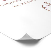 Rostrot | Modernes handgeschriebenes, nicht gestec Poster (Ecke)