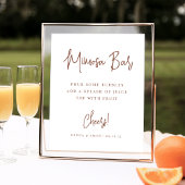 Rostrot | Modernes handgeschriebenes Script Mimosa Poster