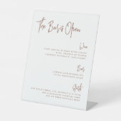 Rostrot | Modernes, handgeschriebenes Skript-Bar M Sockelschild (Vorderseite)