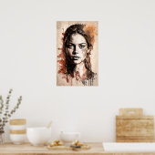 Rostrot Poster (Küche)