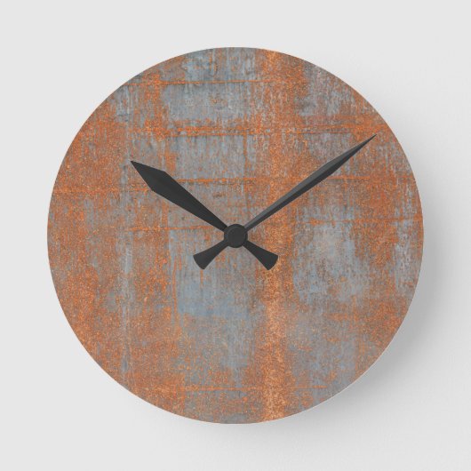 Rostrot Runde Wanduhr (Vorderseite)