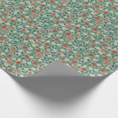 Rostrote Frucht Granatapfel Grünes Blatt  Geschenkpapier (Ecke)