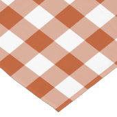 Rostroter Karo-Gingham-Tischläufer Kurzer Tischläufer (Ecke)