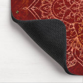 Rostroter Mandala Gold Glam Modern Chic Mousepad (Ecke)