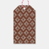 Rostrotes geometrisches Weihnachtsgeschenk-Tag - 1 Geschenkanhänger (Rückseite)