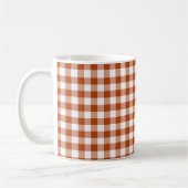 Rostrotes Karo-Gingham Kaffeetasse (Links)