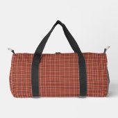 Rostrotes Karo-Retro-Farben Duffle Bag (Vorderseite)