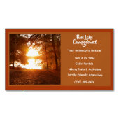 Rostrotes Waldcampingplatz Camping Außenbereich Magnetische Visitenkarte (Vorderseite)