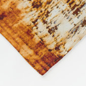 Roststahlblech, texturierter Hintergrund. Fleecedecke (Ecke)