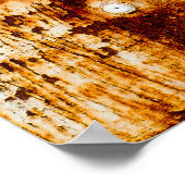 Roststahlblech, texturierter Hintergrund. Poster (Ecke)