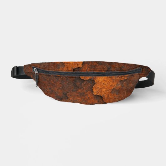 Rosttextur Grunge Hintergrund Metalldesign Bauchtasche (Vorderseite)