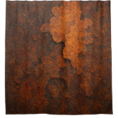 Rosttextur Grunge Hintergrund Metalldesign Duschvorhang (Vorderseite)