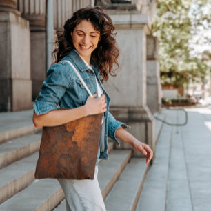 Rosttextur Grunge Hintergrund Metalldesign Tasche