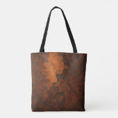 Rosttextur Grunge Hintergrund Metalldesign Tasche (Rückseite)